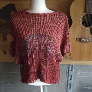 Colorful Unique Handknit Top